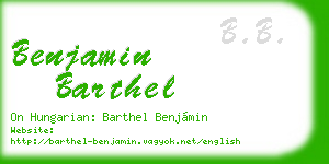 benjamin barthel business card